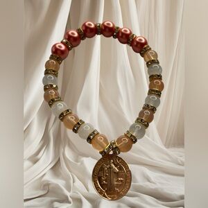San Benito Elastic Bracelet Handmade Crystsl Stone